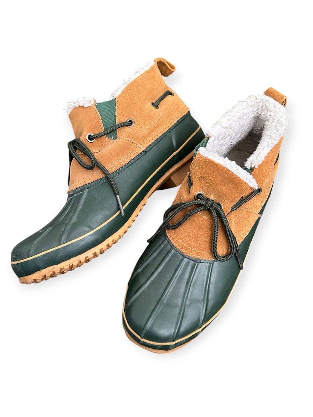 Vintage ankle duck boots sherpa